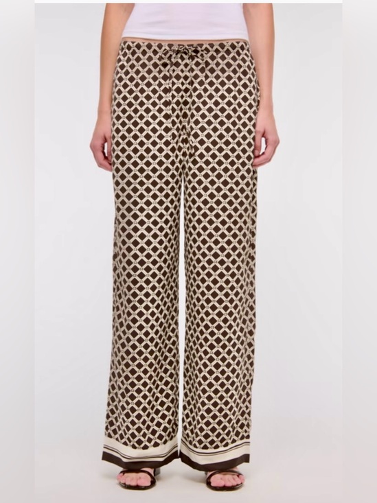 Abercrombie & Fitch Pants - NWT Abercrombie & Fitch Wide Leg Pull-on Pants Brown Ivory sz L